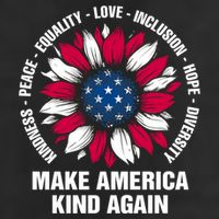 Make America Kind Again Sunflower Gift 7 Panel Mesh Trucker Snapback Hat