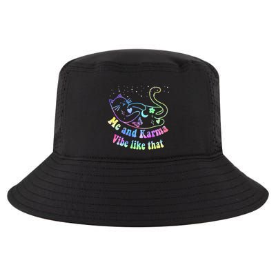 Me And Karma Vibe Like That Lazy Cat Lover Design Cool Comfort Performance Bucket Hat