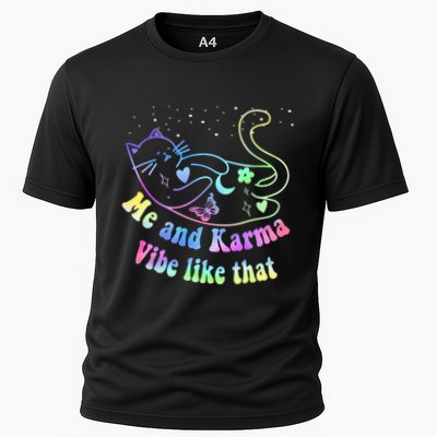 Me And Karma Vibe Like That Lazy Cat Lover Design Performance Shirt