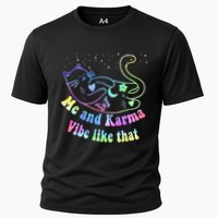 Me And Karma Vibe Like That Lazy Cat Lover Design Performance Shirt