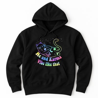 Me And Karma Vibe Like That Lazy Cat Lover Design Hoodie