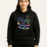 Me And Karma Vibe Like That Lazy Cat Lover Design Hoodie