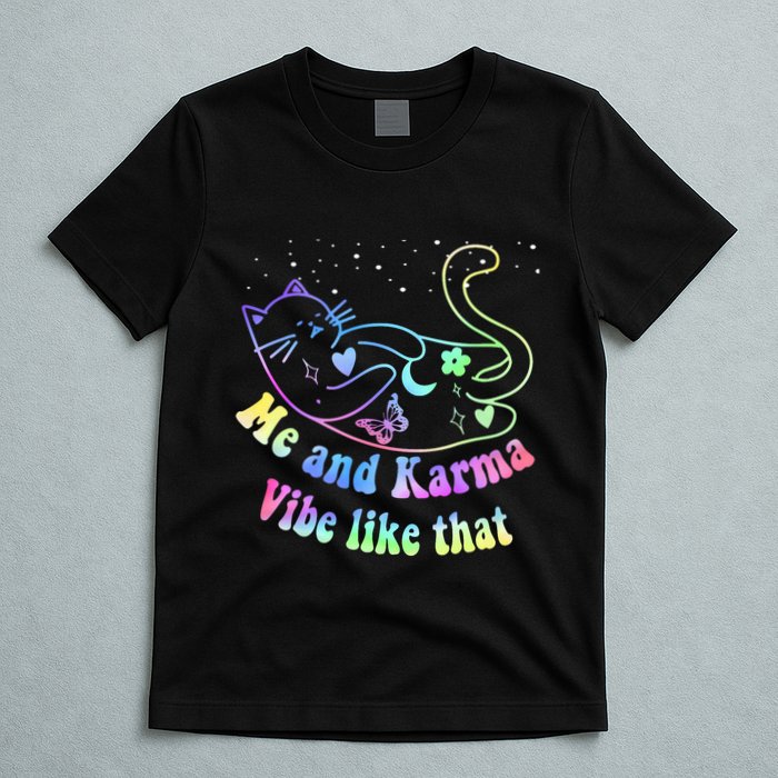 Me And Karma Vibe Like That Lazy Cat Lover Design T-Shirt