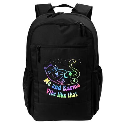 Me And Karma Vibe Like That Lazy Cat Lover Design Backpack