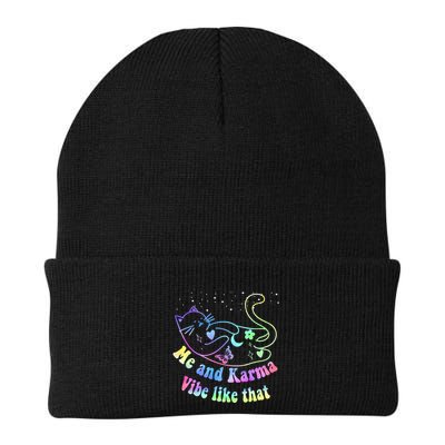 Me And Karma Vibe Like That Lazy Cat Lover Design Beanie