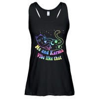 Me And Karma Vibe Like That Lazy Cat Lover Design Ladies Essential Flowy Tank