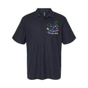 Me And Karma Vibe Like That Lazy Cat Lover Design Softstyle Adult Sport Polo