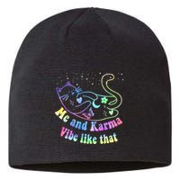 Me And Karma Vibe Like That Lazy Cat Lover Design Sustainable Beanie