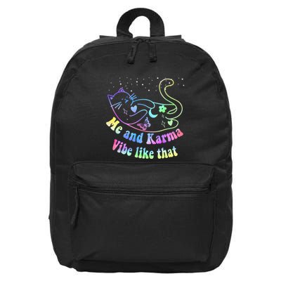 Me And Karma Vibe Like That Lazy Cat Lover Design 16 in Basic Backpack
