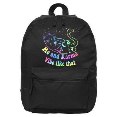 Me And Karma Vibe Like That Lazy Cat Lover Design 16 in Basic Backpack