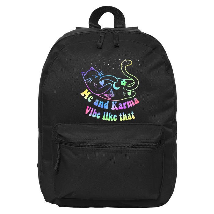 Me And Karma Vibe Like That Lazy Cat Lover Design 16 in Basic Backpack
