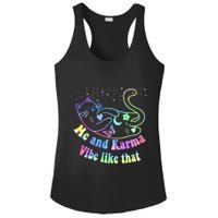 Me And Karma Vibe Like That Lazy Cat Lover Design Ladies PosiCharge Competitor Racerback Tank