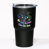 Me And Karma Vibe Like That Lazy Cat Lover Design Tumbler