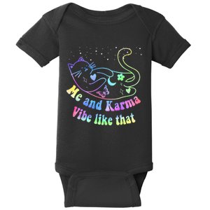 Me And Karma Vibe Like That Lazy Cat Lover Design Baby Bodysuit