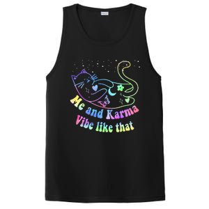 Me And Karma Vibe Like That Lazy Cat Lover Design PosiCharge Competitor Tank