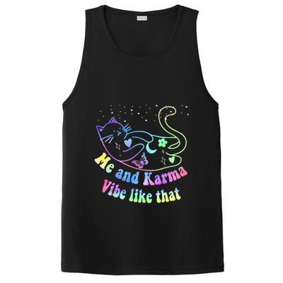 Me And Karma Vibe Like That Lazy Cat Lover Design PosiCharge Competitor Tank