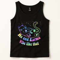 Me And Karma Vibe Like That Lazy Cat Lover Design Tank Top