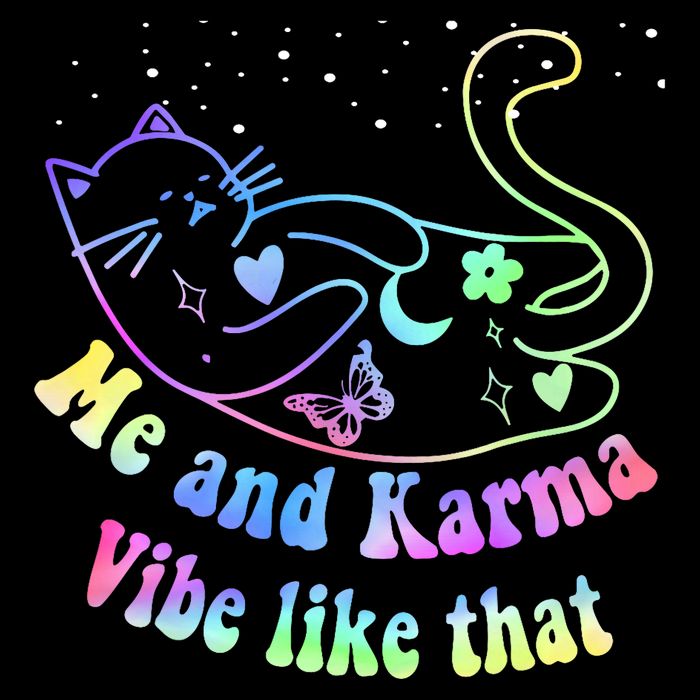 Me And Karma Vibe Like That Lazy Cat Lover Design Toddler T-Shirt