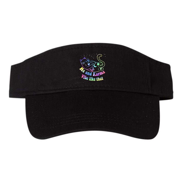 Me And Karma Vibe Like That Lazy Cat Lover Design Visor