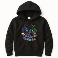 Me And Karma Vibe Like That Lazy Cat Lover Design Kids Hoodie