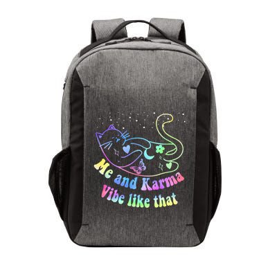 Me And Karma Vibe Like That Lazy Cat Lover Design Vector Backpack