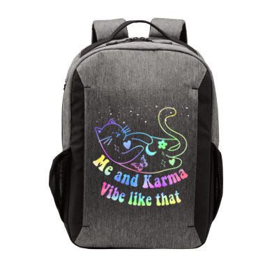 Me And Karma Vibe Like That Lazy Cat Lover Design Vector Backpack