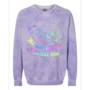 Me And Karma Vibe Like That Lazy Cat Lover Design Colorblast Crewneck Sweatshirt