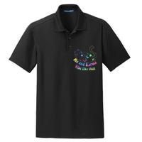 Me And Karma Vibe Like That Lazy Cat Lover Design Dry Zone Grid Polo