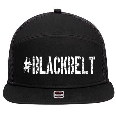 Martial Arts Karate Black Belt 7 Panel Mesh Trucker Snapback Hat