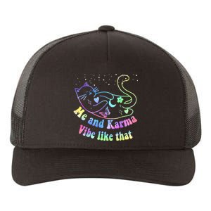 Me And Karma Vibe Like That Lazy Cat Lover Design Yupoong Adult 5-Panel Trucker Hat