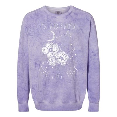 Me And Karma Vibe Like That Cat Lover Colorblast Crewneck Sweatshirt