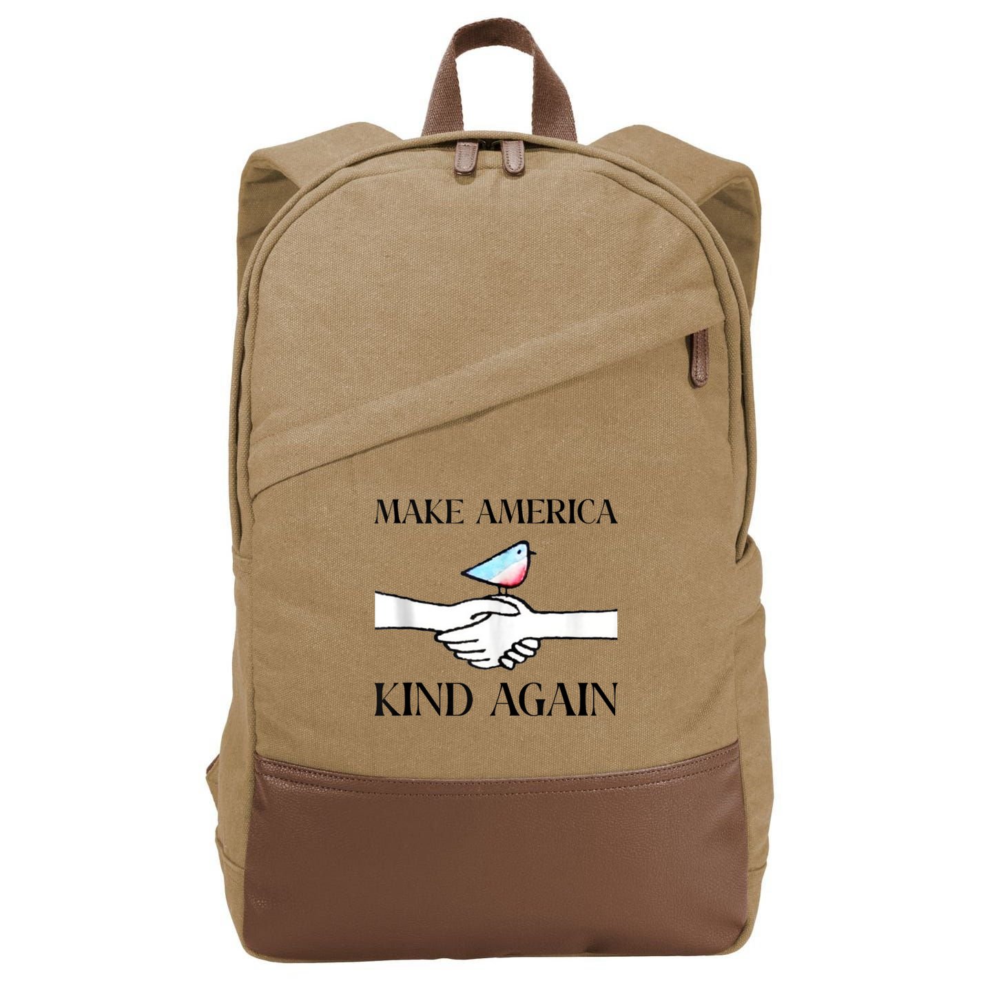 Make America Kind Again Cotton Canvas Backpack