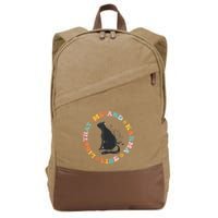 Me An Karma Vibe Like That Funny Cat Lover Cotton Canvas Backpack
