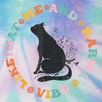 Me An Karma Vibe Like That Funny Cat Lover Legacy Tie Dye Trucker Hat