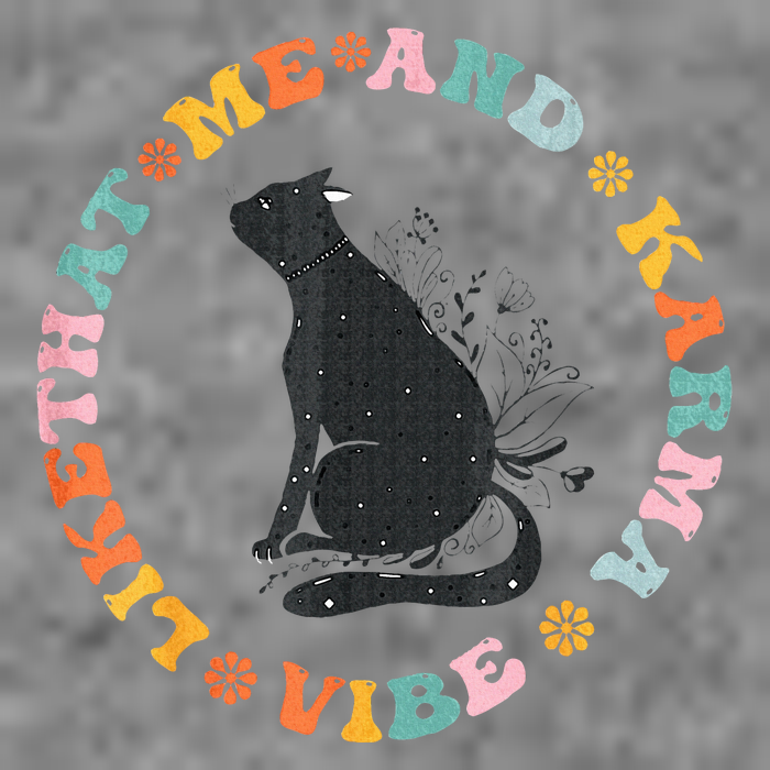 Me An Karma Vibe Like That Funny Cat Lover Sustainable Beanie