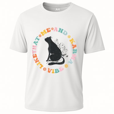Me An Karma Vibe Like That Funny Cat Lover Performance Shirt