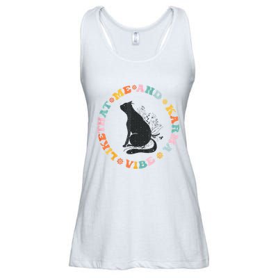 Me An Karma Vibe Like That Funny Cat Lover Ladies Essential Flowy Tank