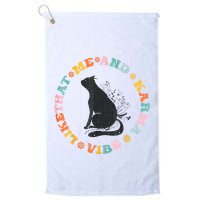 Me An Karma Vibe Like That Funny Cat Lover Golf Towel