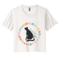 Me An Karma Vibe Like That Funny Cat Lover Crop Top