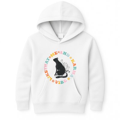 Me An Karma Vibe Like That Funny Cat Lover Kids Hoodie