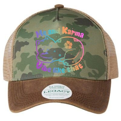 Me And Karma Vibe Like That Karma Kitty Cat Legacy Tie Dye Trucker Hat