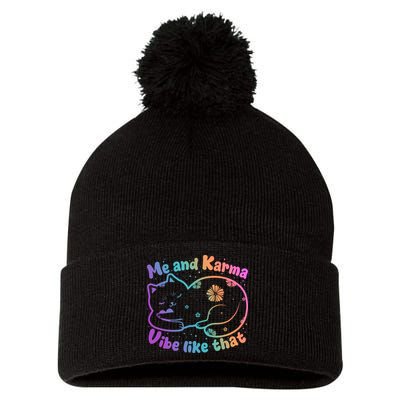 Me And Karma Vibe Like That Karma Kitty Cat Pom Pom 12in Knit Beanie