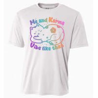 Me And Karma Vibe Like That Karma Kitty Cat Cooling Performance Crew T-Shirt