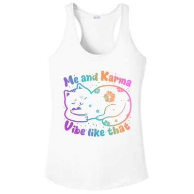 Me And Karma Vibe Like That Karma Kitty Cat Ladies PosiCharge Competitor Racerback Tank