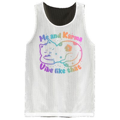 Me And Karma Vibe Like That Karma Kitty Cat Mesh Reversible Basketball Jersey Tank