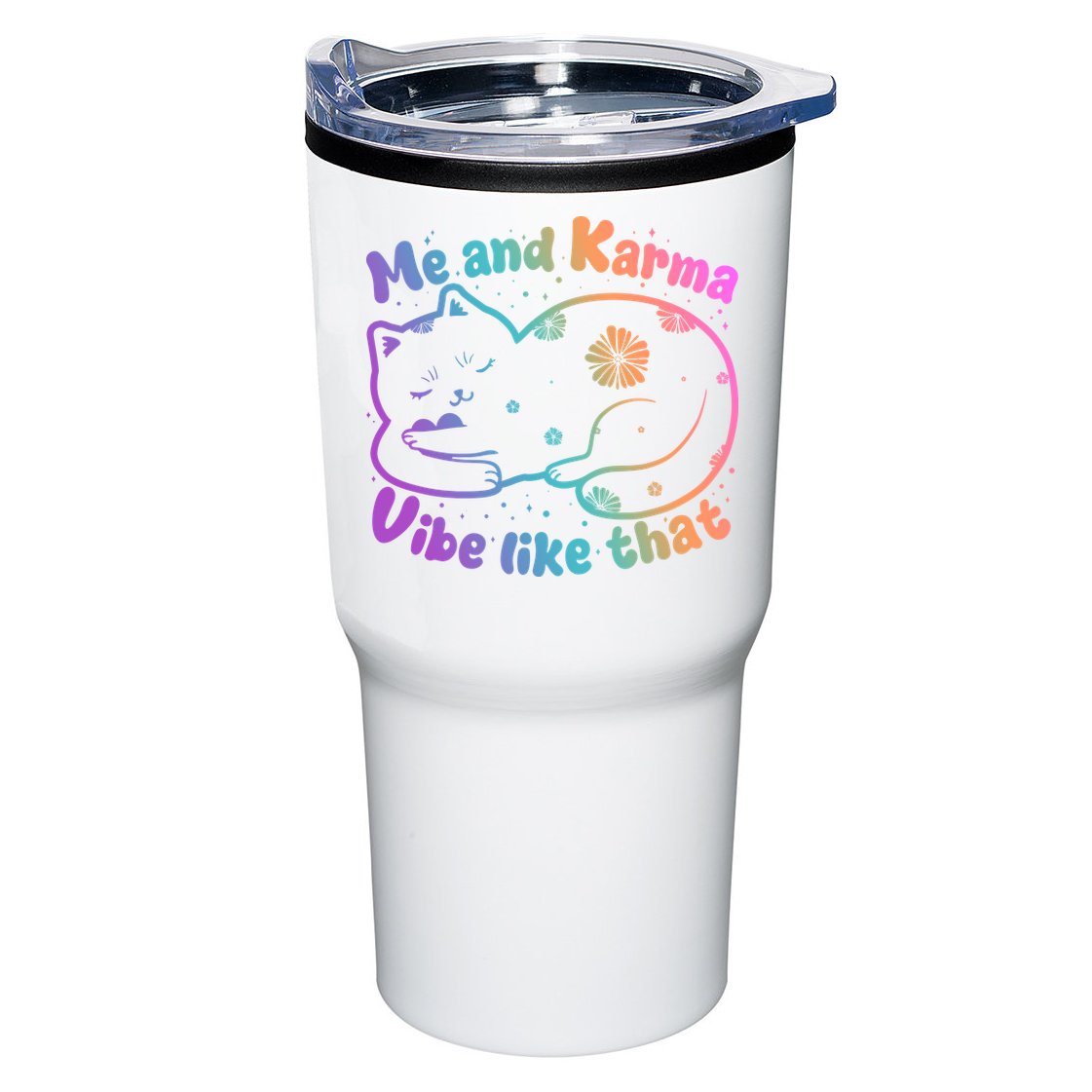 Me And Karma Vibe Like That Karma Kitty Cat Tumbler