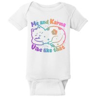 Me And Karma Vibe Like That Karma Kitty Cat Baby Bodysuit