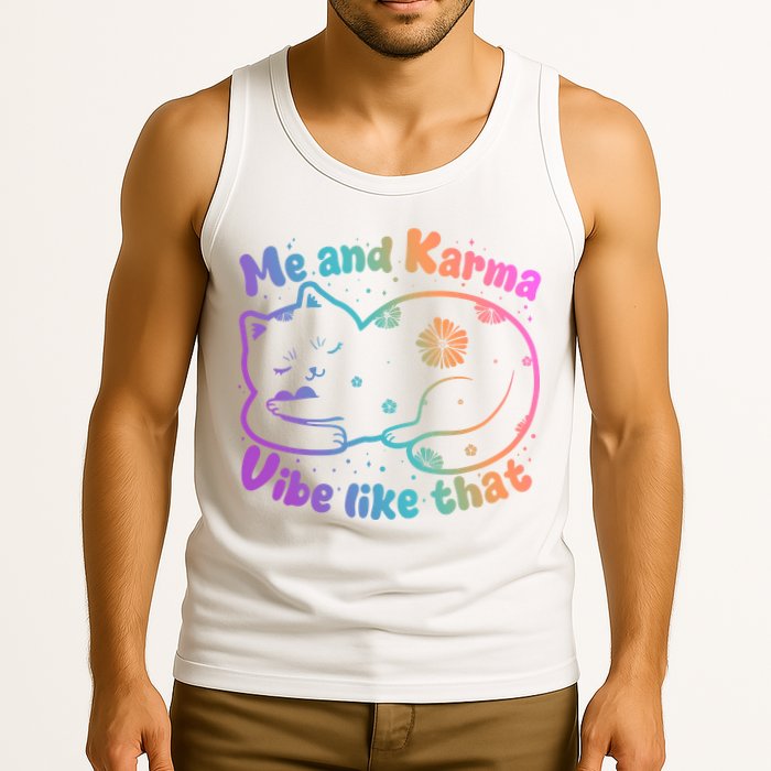 Me And Karma Vibe Like That Karma Kitty Cat Tank Top