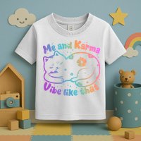 Me And Karma Vibe Like That Karma Kitty Cat Toddler T-Shirt
