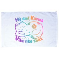 Me And Karma Vibe Like That Karma Kitty Cat Microfiber Hand Towel